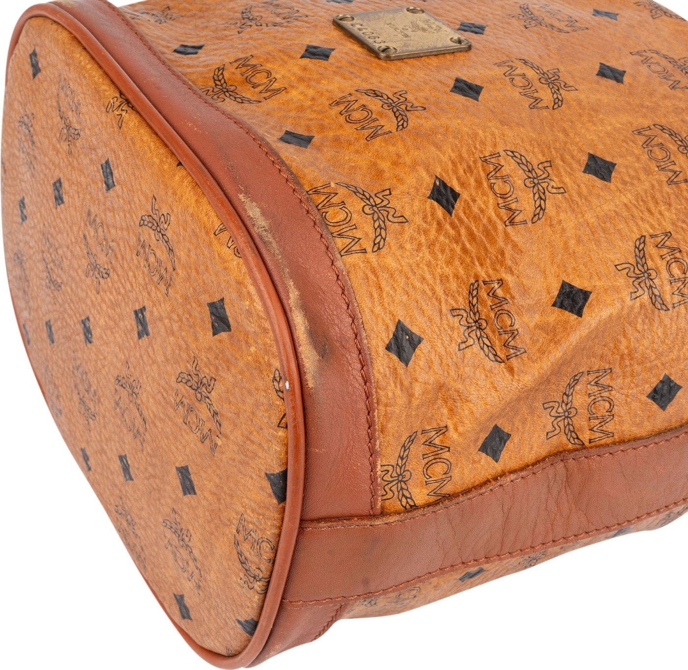MCM Monogram Visetos Drawstring Bucket Crossbody Bag