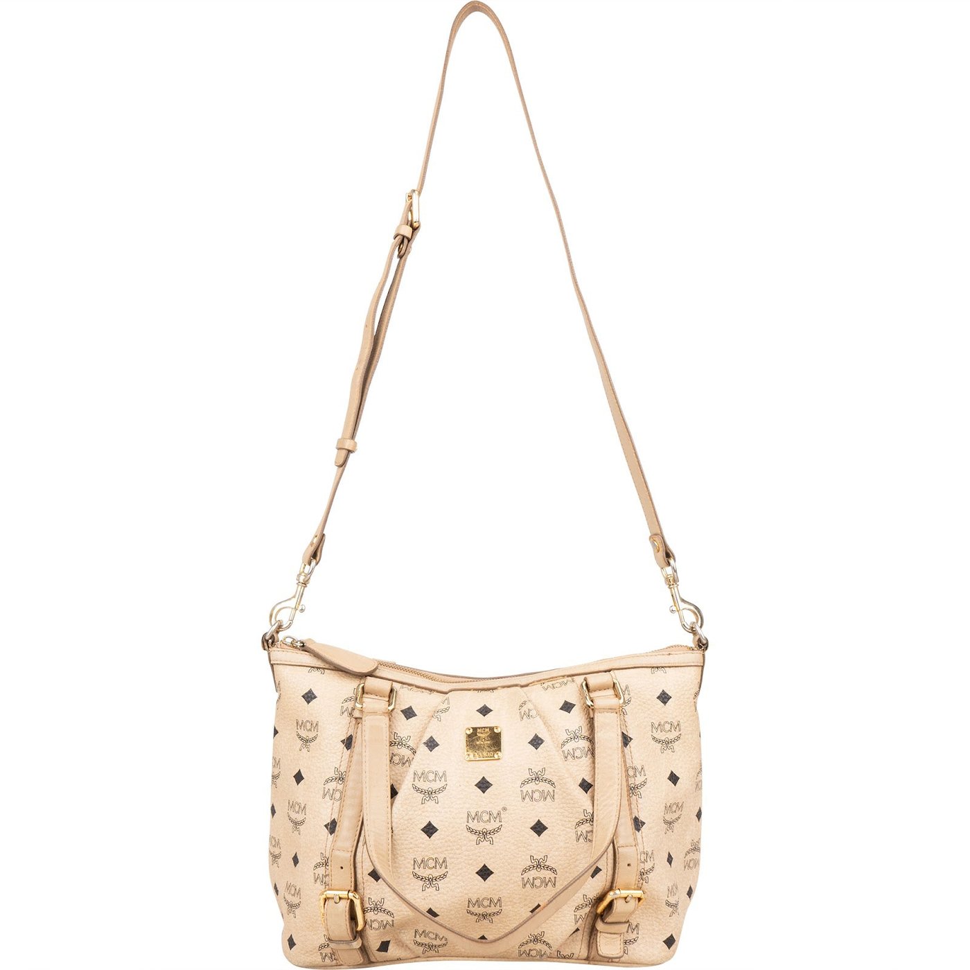 MCM Monogram Visetos Satchel Tote Handbag