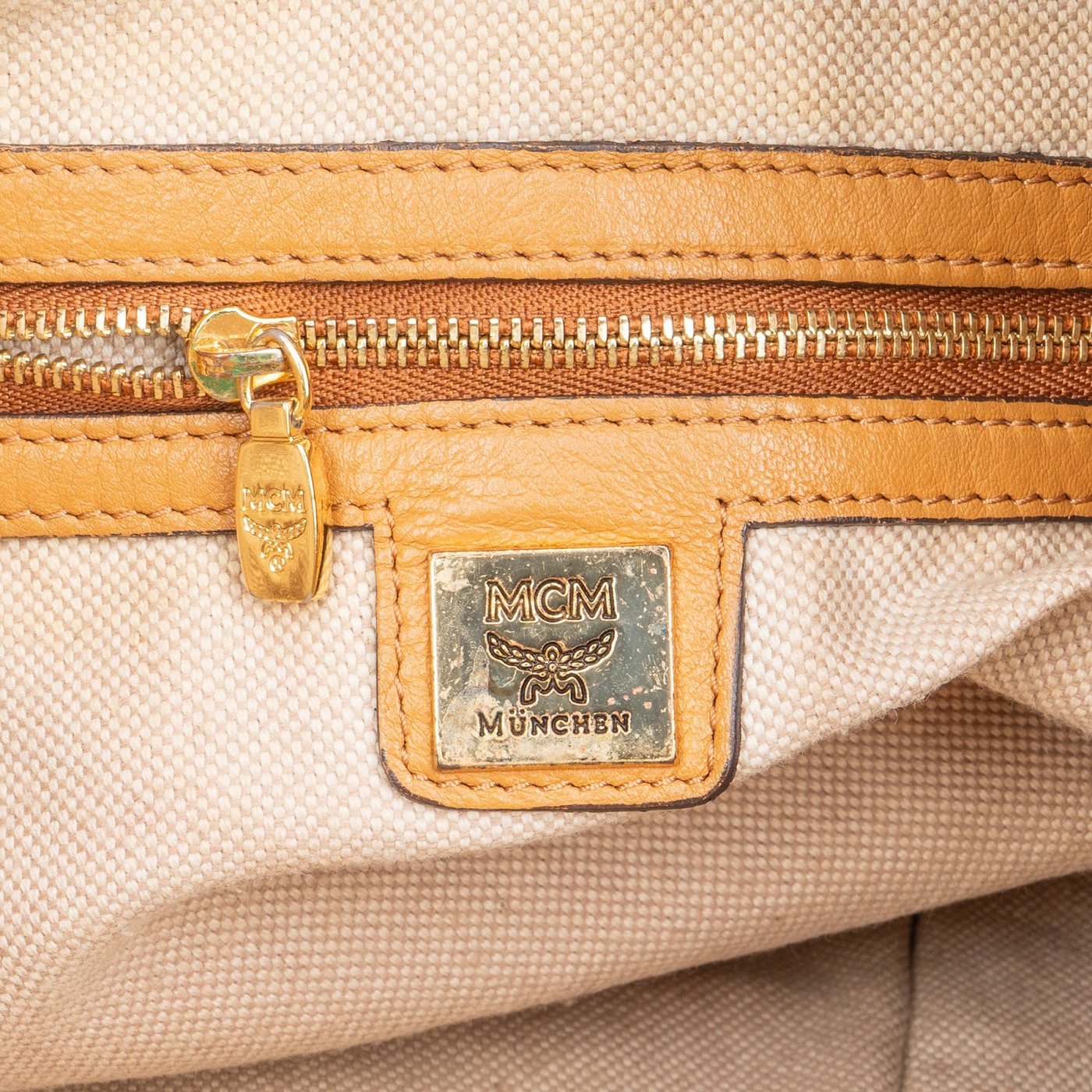 MCM Monogram Visetos Striped Hobo Handbag