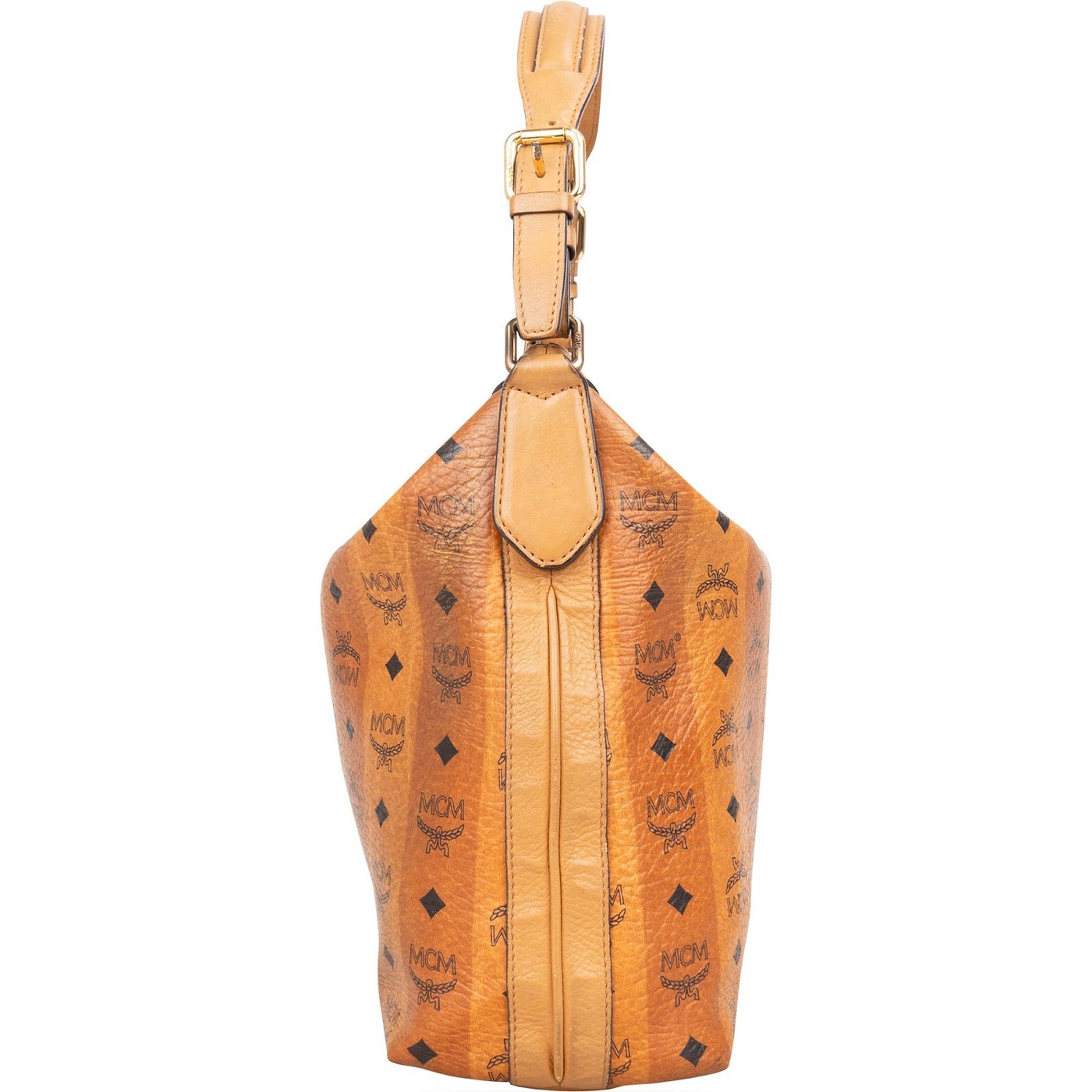 MCM Monogram Visetos Striped Hobo Handbag