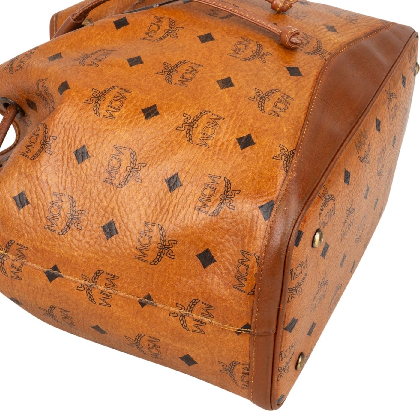 MCM Monogram Visetos Drawstring Shoulder Bag