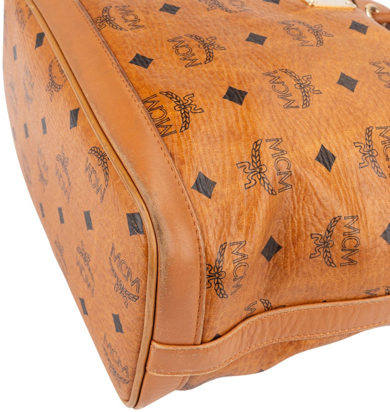 MCM Monogram Visetos Drawstring Bucket Crossbody Bag