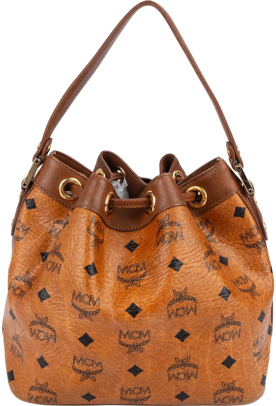 MCM Monogram Visetos Drawstring Handbag