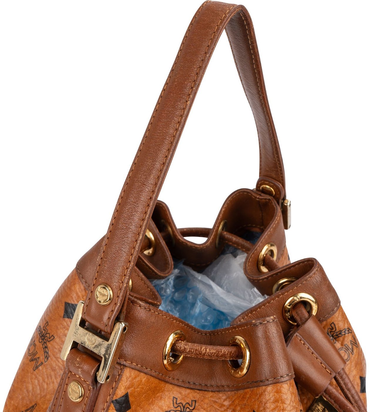 MCM Monogram Visetos Drawstring Handbag