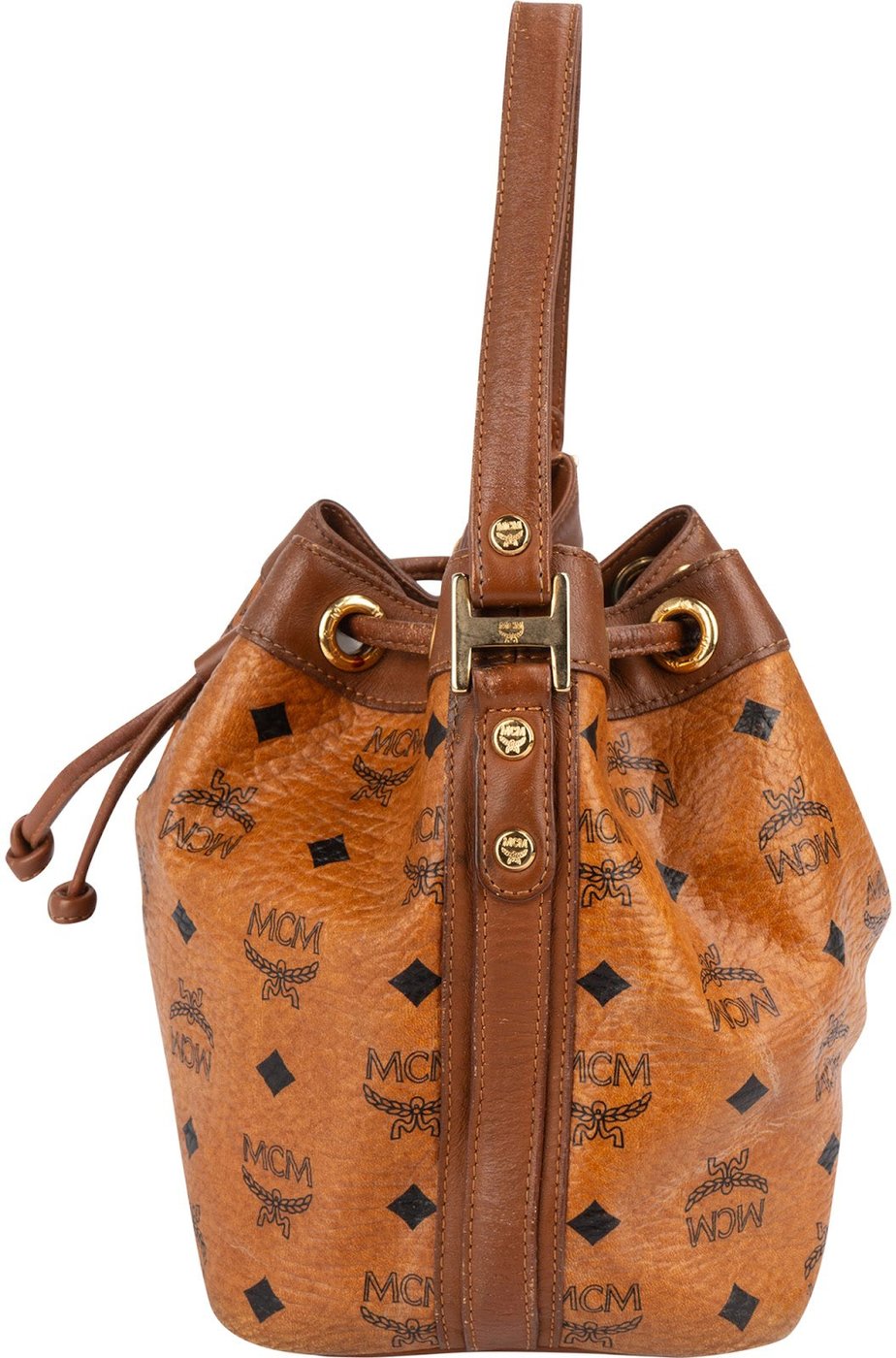 MCM Monogram Visetos Drawstring Handbag