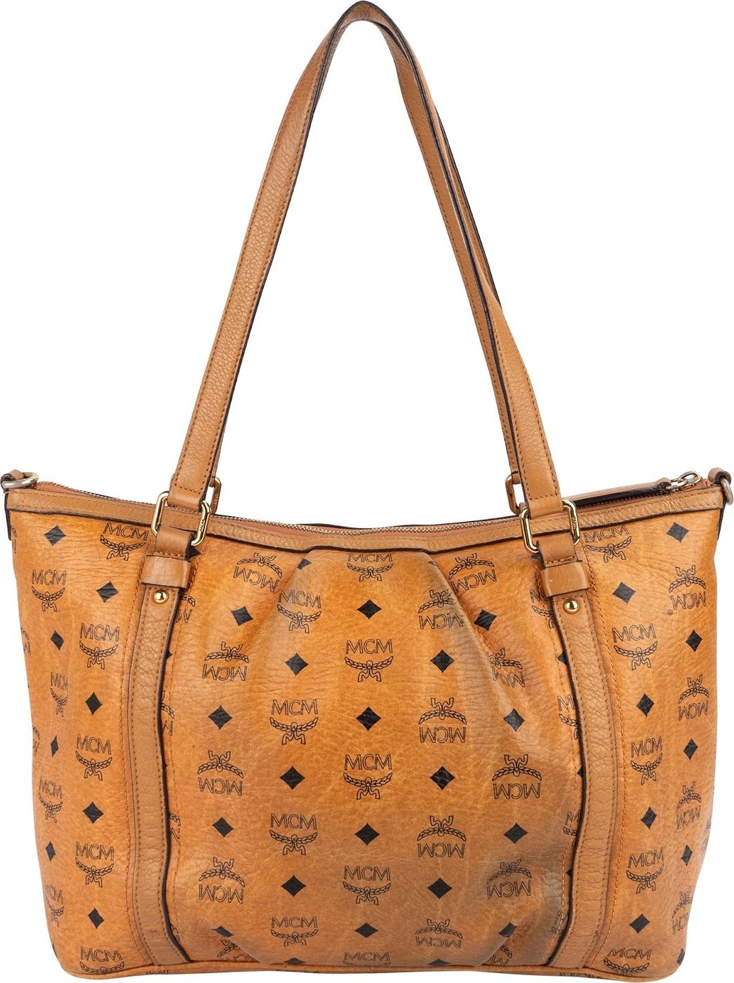 MCM Monogram Visetos Satchel Tote Shoulder Bag
