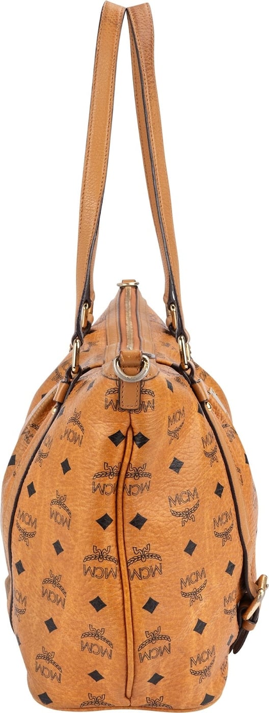 MCM Monogram Visetos Satchel Tote Shoulder Bag