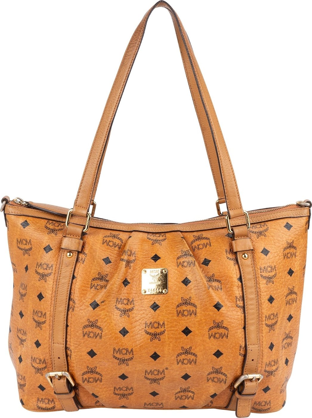 MCM Monogram Visetos Satchel Tote Shoulder Bag