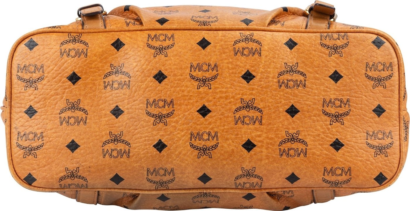 MCM Monogram Visetos Satchel Tote Shoulder Bag