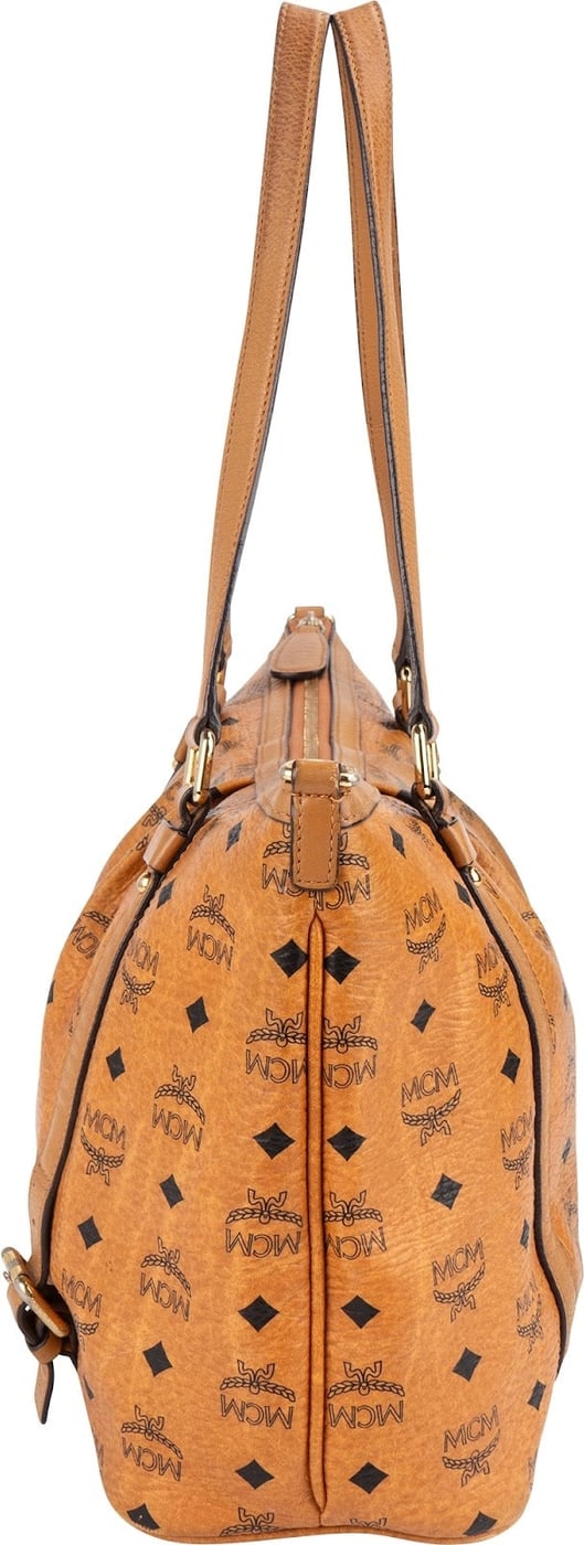 MCM Monogram Visetos Satchel Tote Shoulder Bag