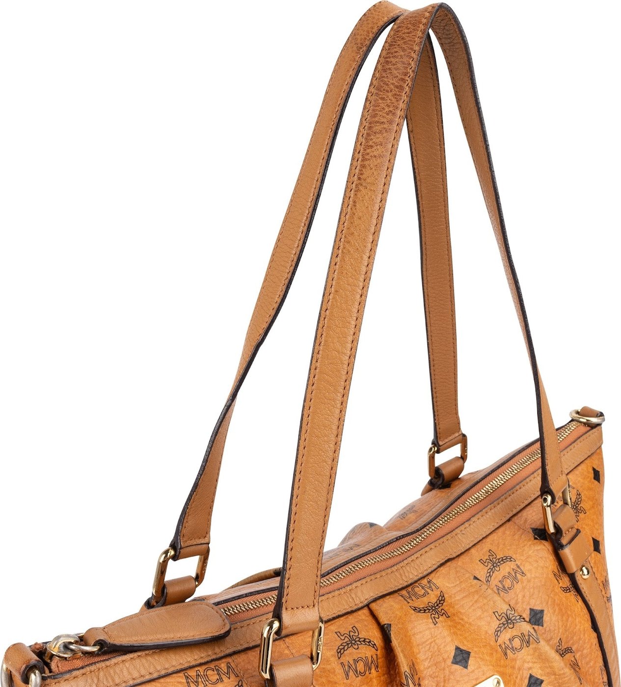 MCM Monogram Visetos Satchel Tote Shoulder Bag
