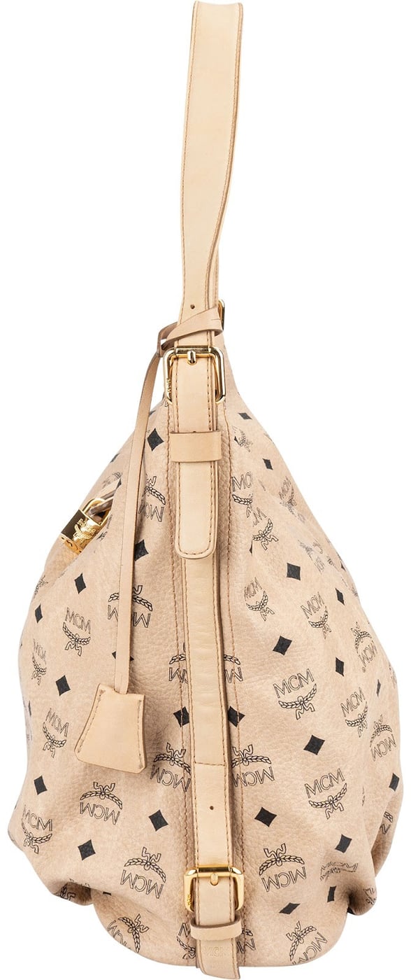 MCM Monogram Visetos Hobo Shoulder Bag