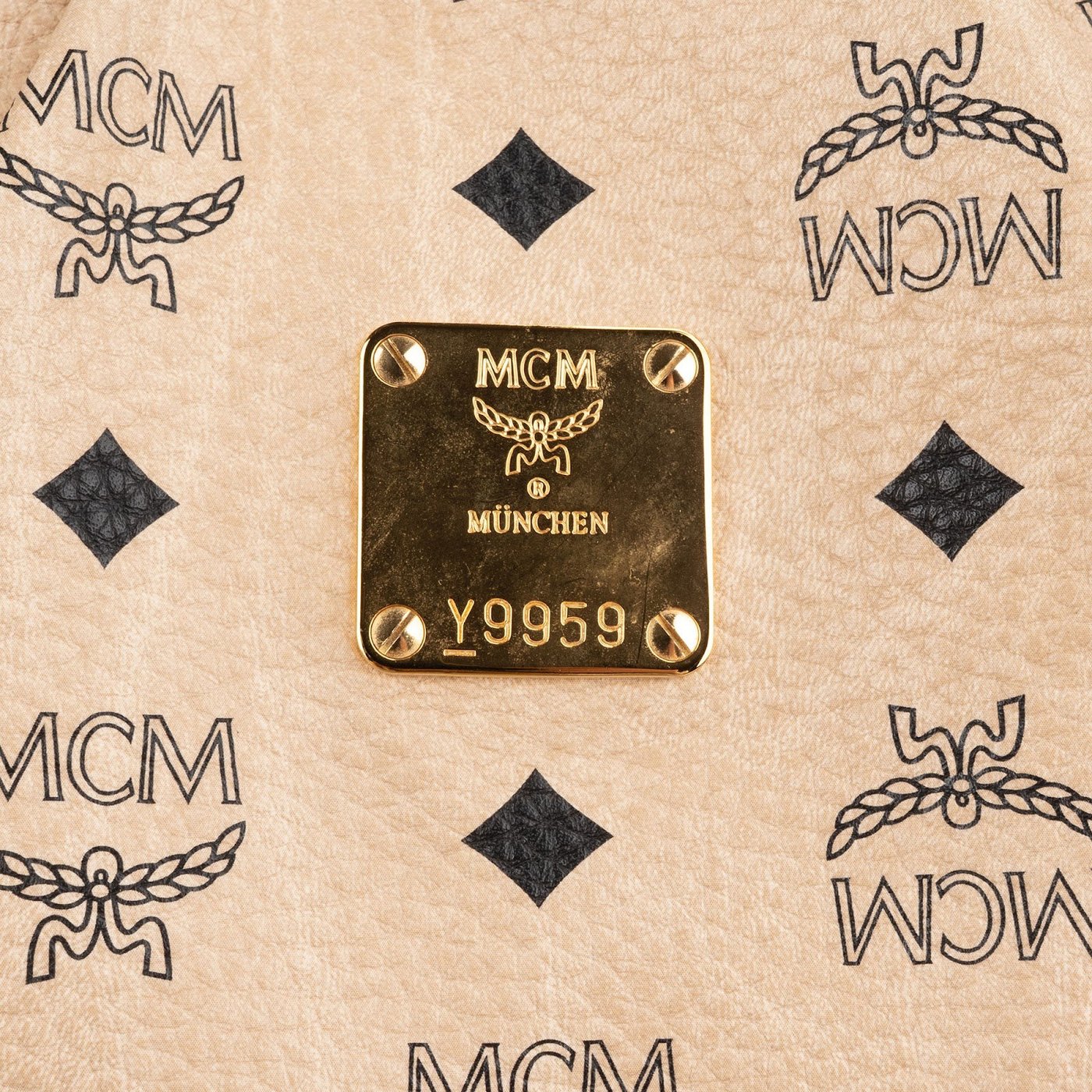 MCM Monogram Visetos Hobo Shoulder Bag
