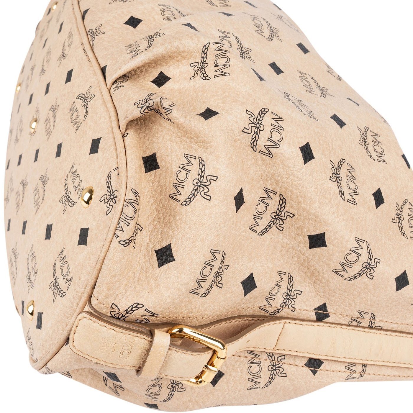 MCM Monogram Visetos Hobo Shoulder Bag