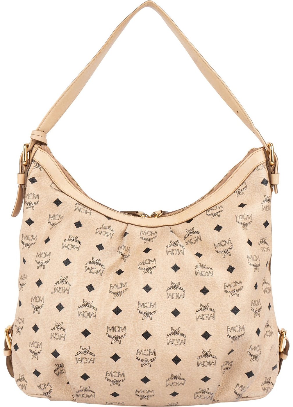 MCM Monogram Visetos Hobo Shoulder Bag