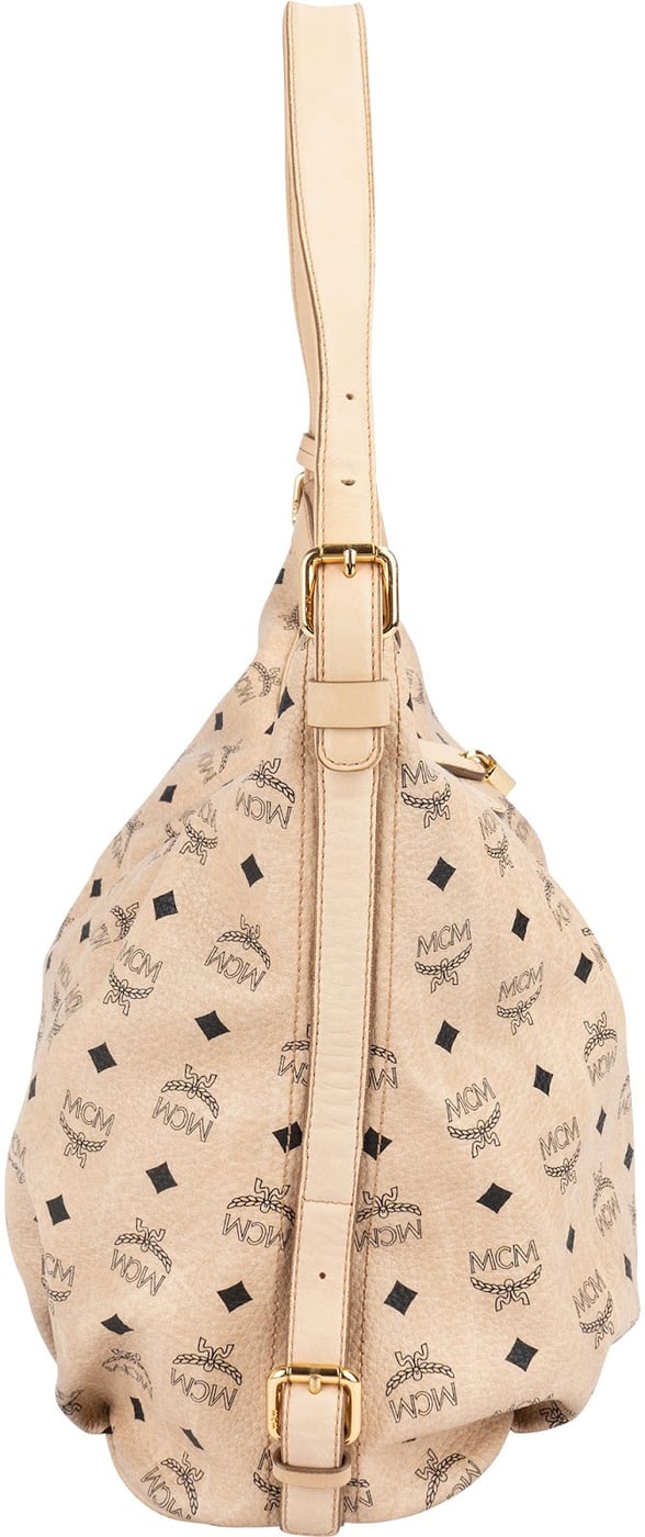 MCM Monogram Visetos Hobo Shoulder Bag