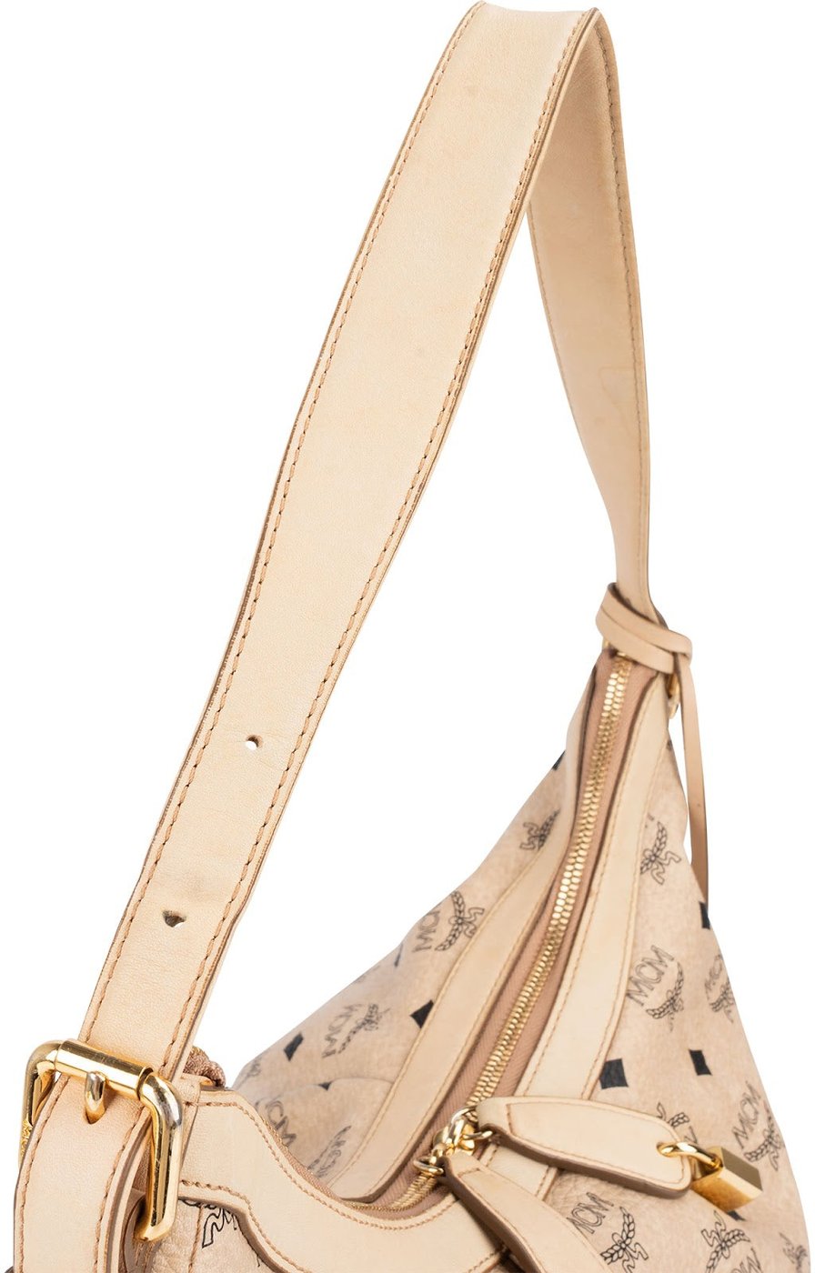 MCM Monogram Visetos Hobo Shoulder Bag