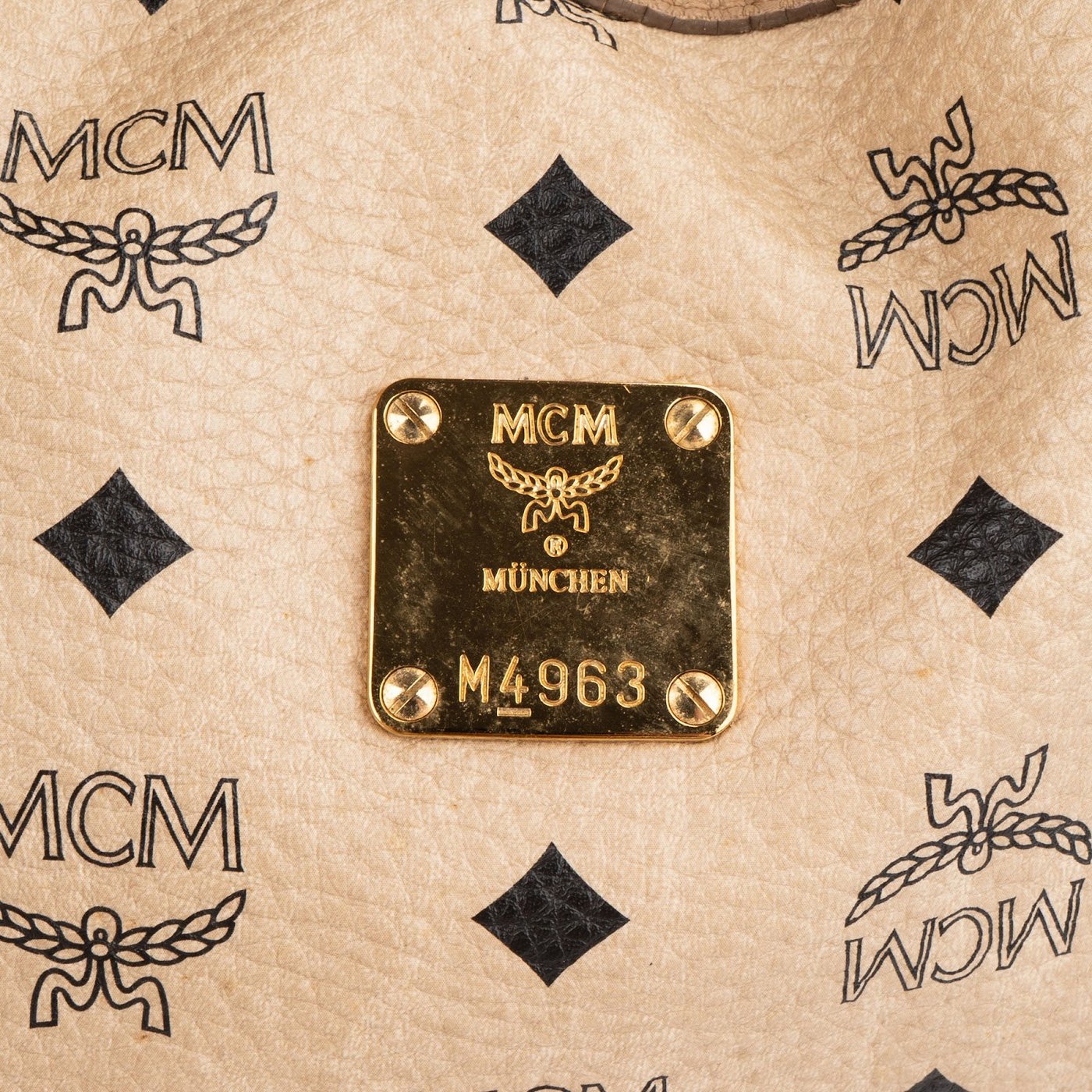 MCM Monogram Visetos Drawstring Bucket Crossbody Bag