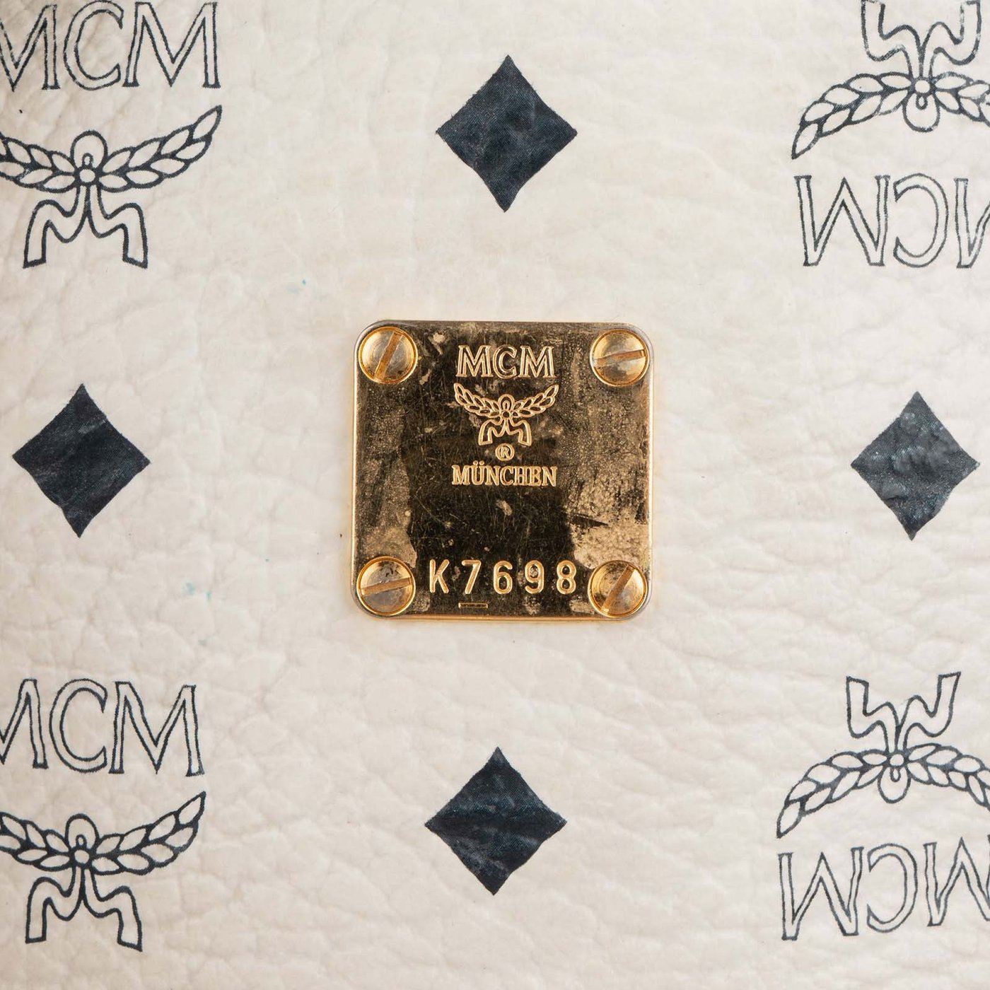 MCM Monogram Visetos Drawstring Bucket Handbag