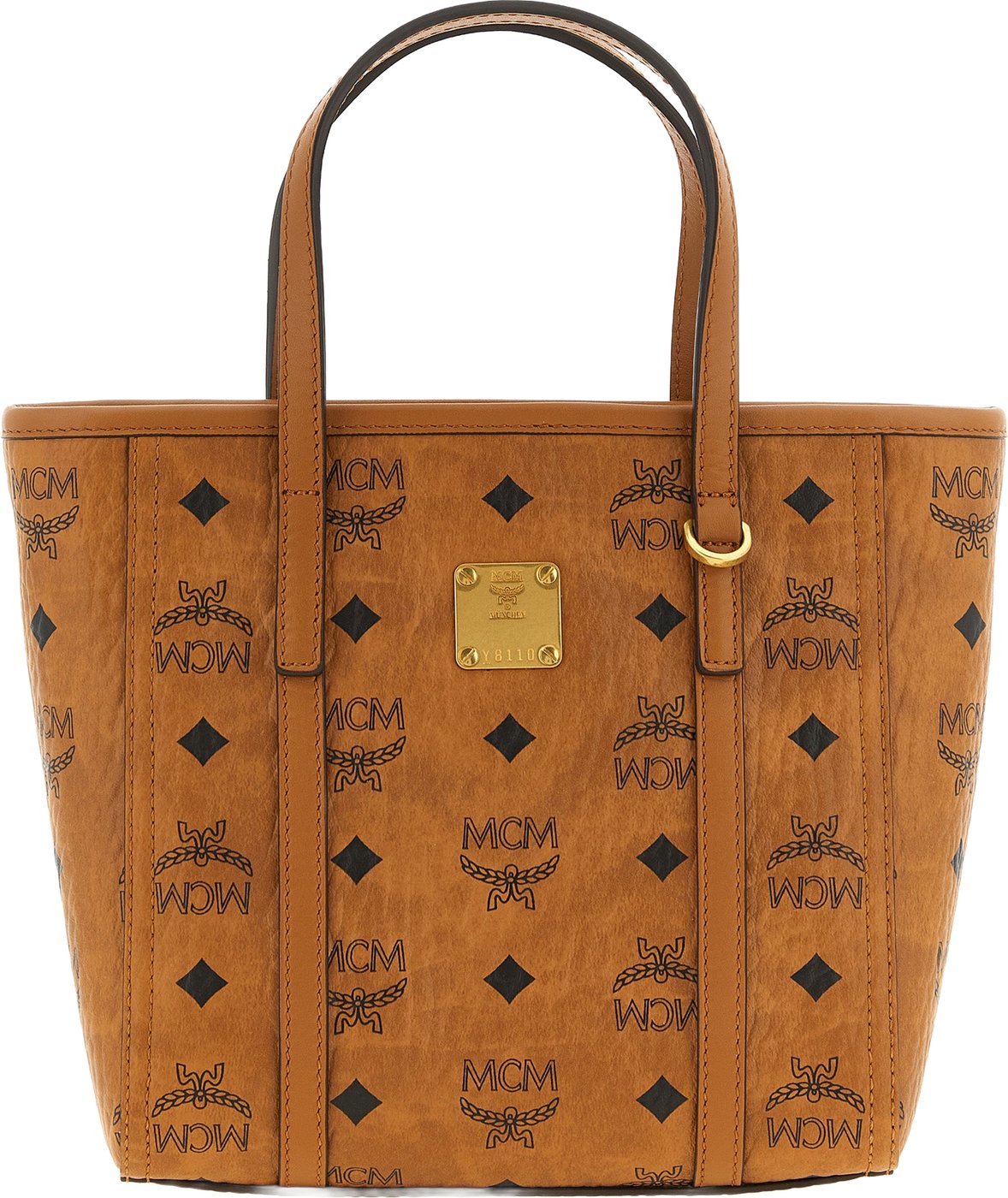 MCM Brown Polyethylene Tote Bag