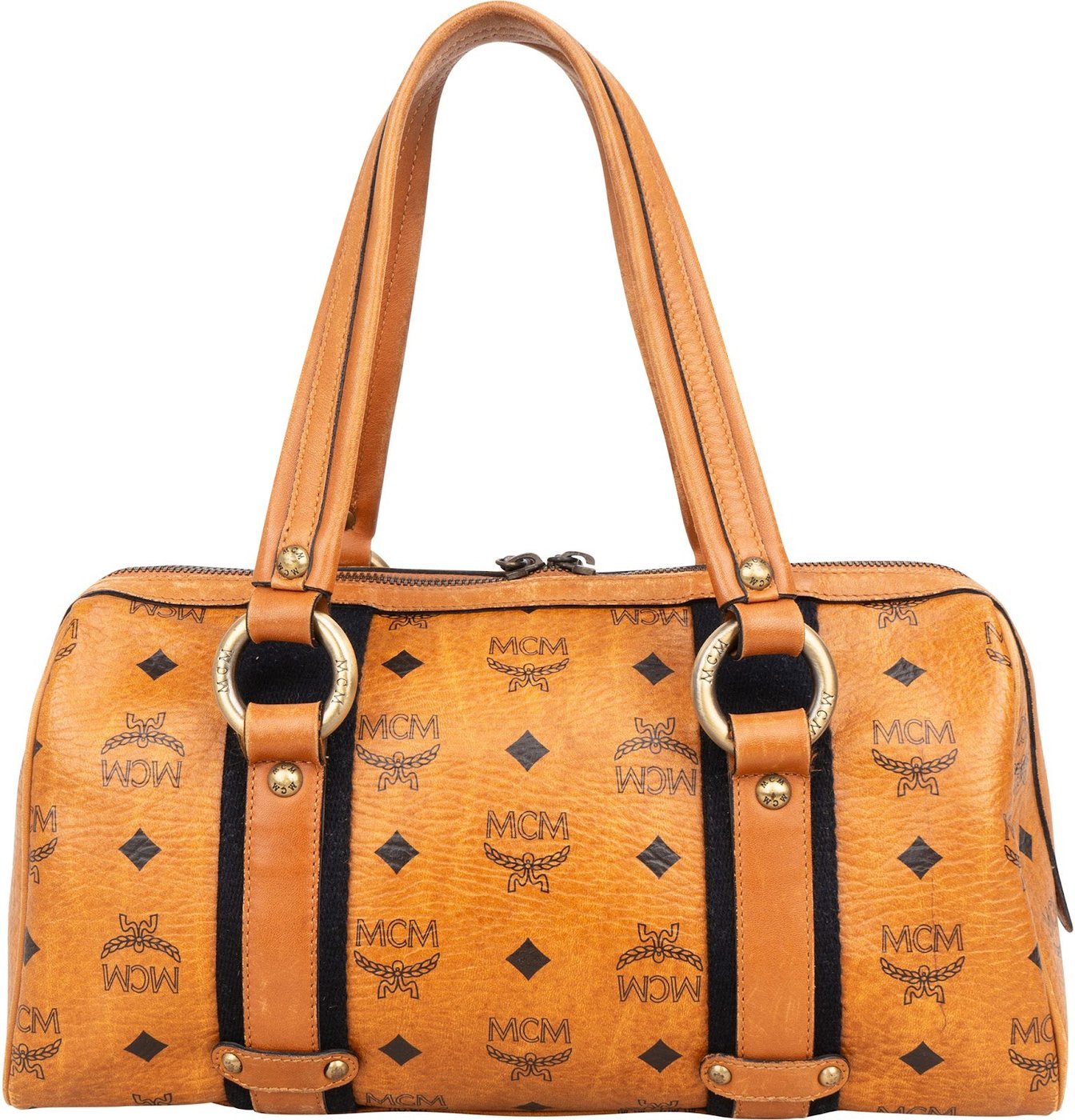 MCM Monogram Visetos Boston Handbag