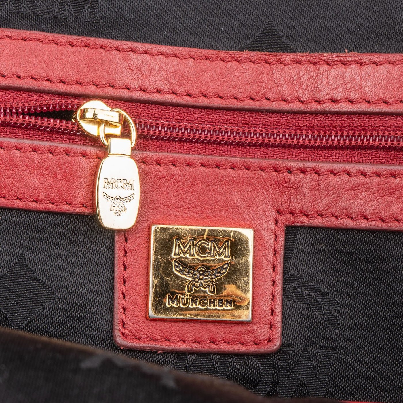 MCM Visetos Monogram Studded Sequin Leopard Stark Backpack