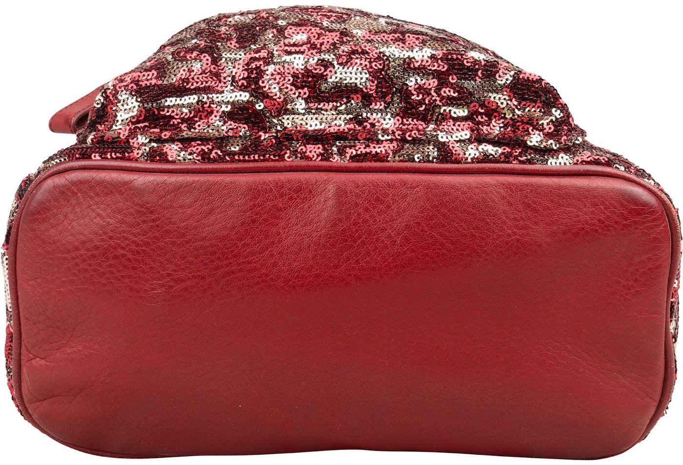 MCM Visetos Monogram Studded Sequin Leopard Stark Backpack