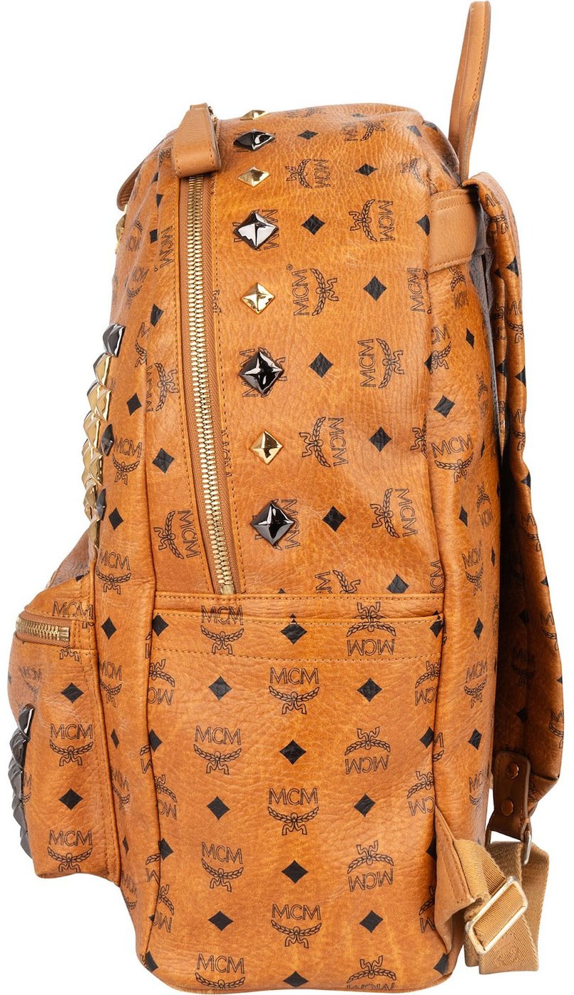 MCM Monogram Stark Studded Visetos Large Backpack