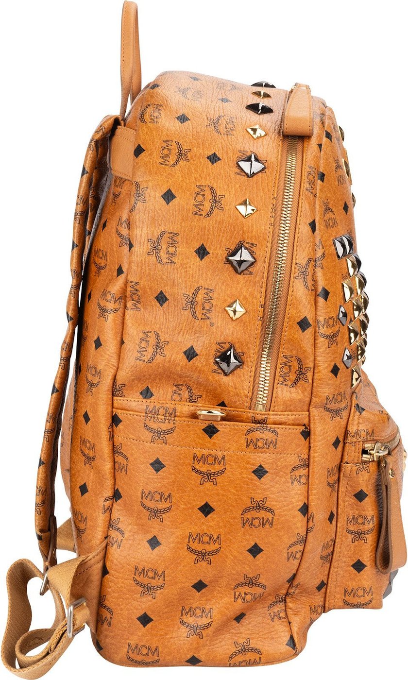 MCM Monogram Stark Studded Visetos Large Backpack