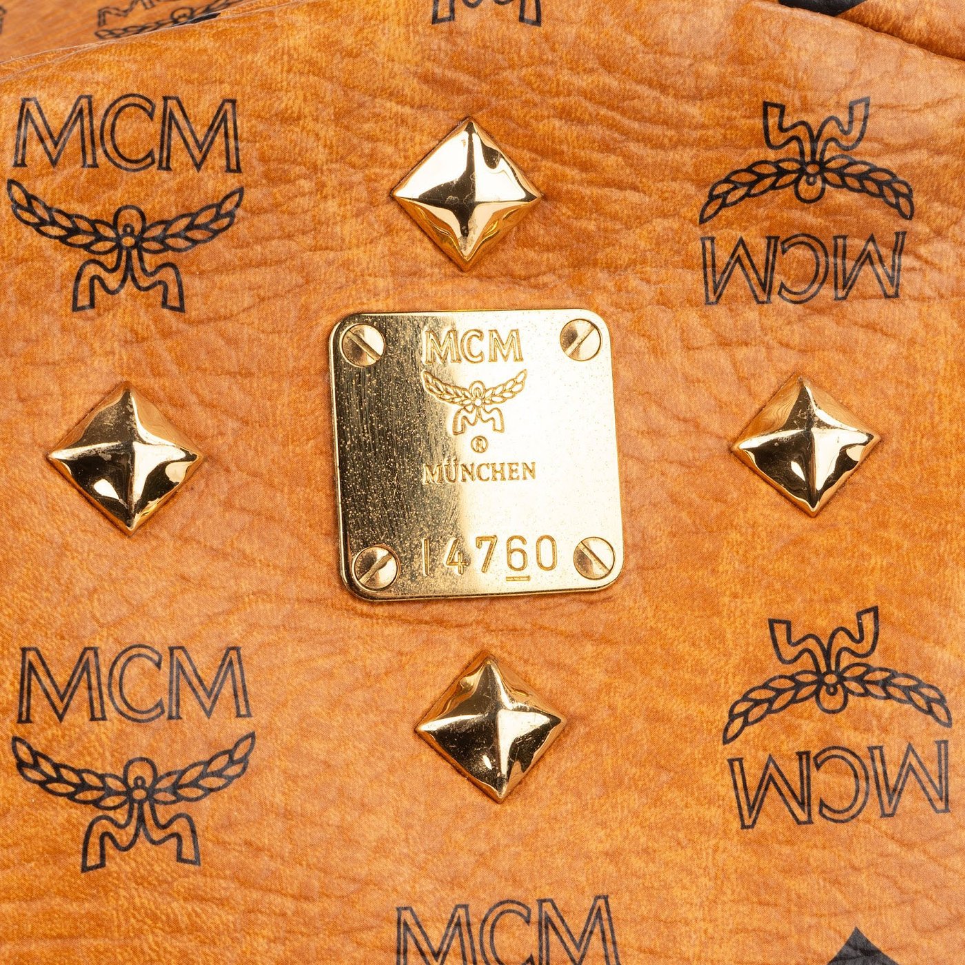 MCM Monogram Stark Studded Visetos Large Backpack