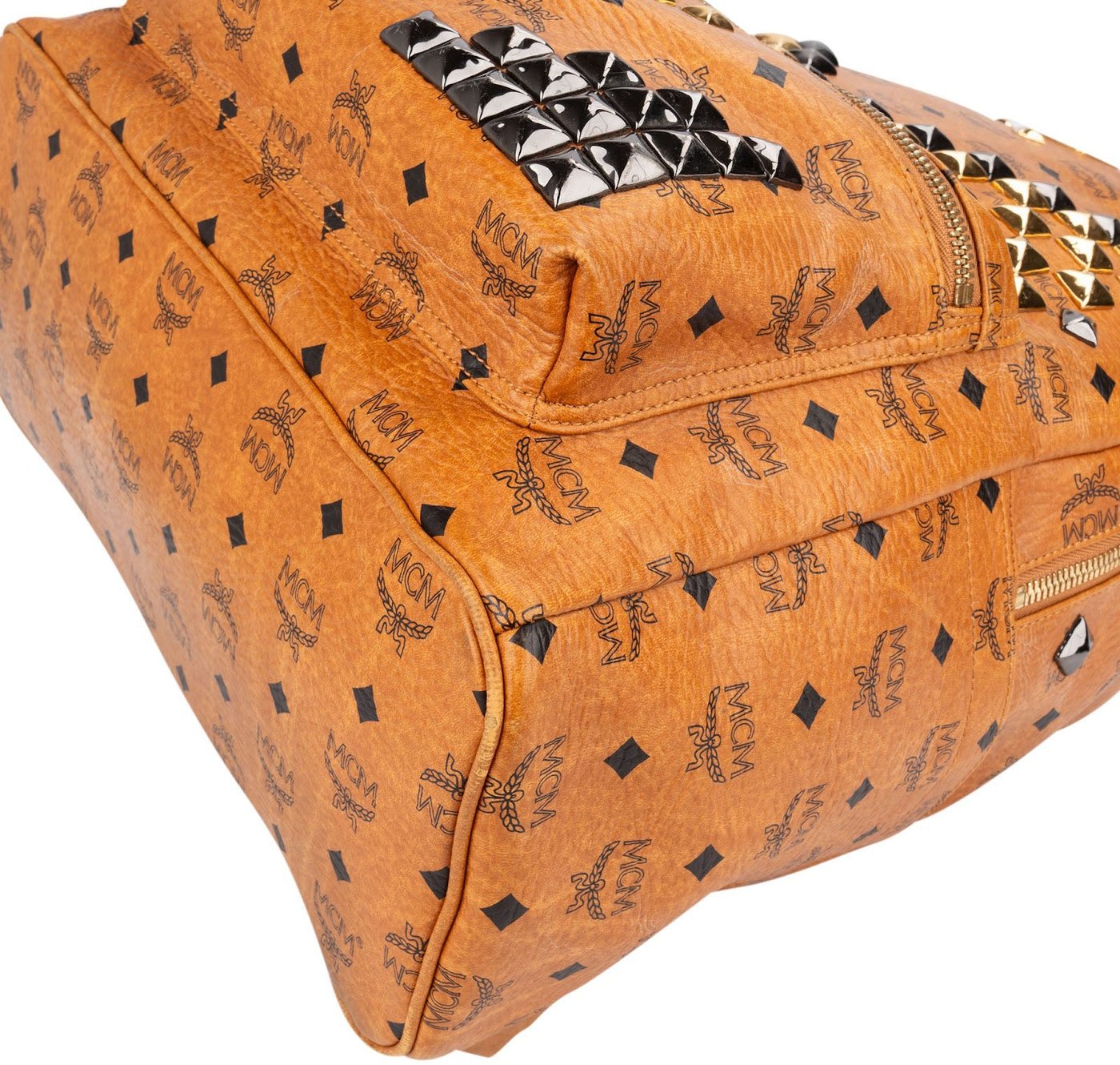 MCM Monogram Stark Studded Visetos Large Backpack