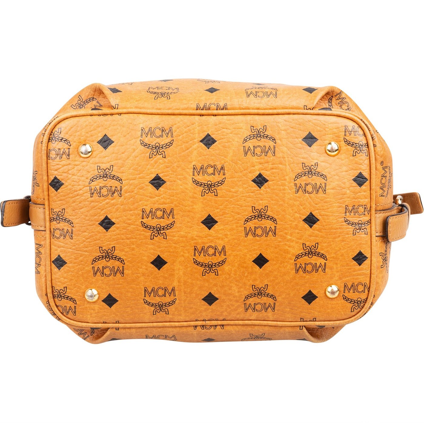 MCM Monogram Visetos Drawstring Bucket Crossbody Bag