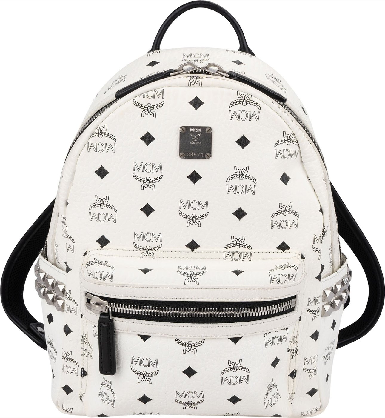 MCM Monogram Visetos Stark Side Studs Mini Backpack