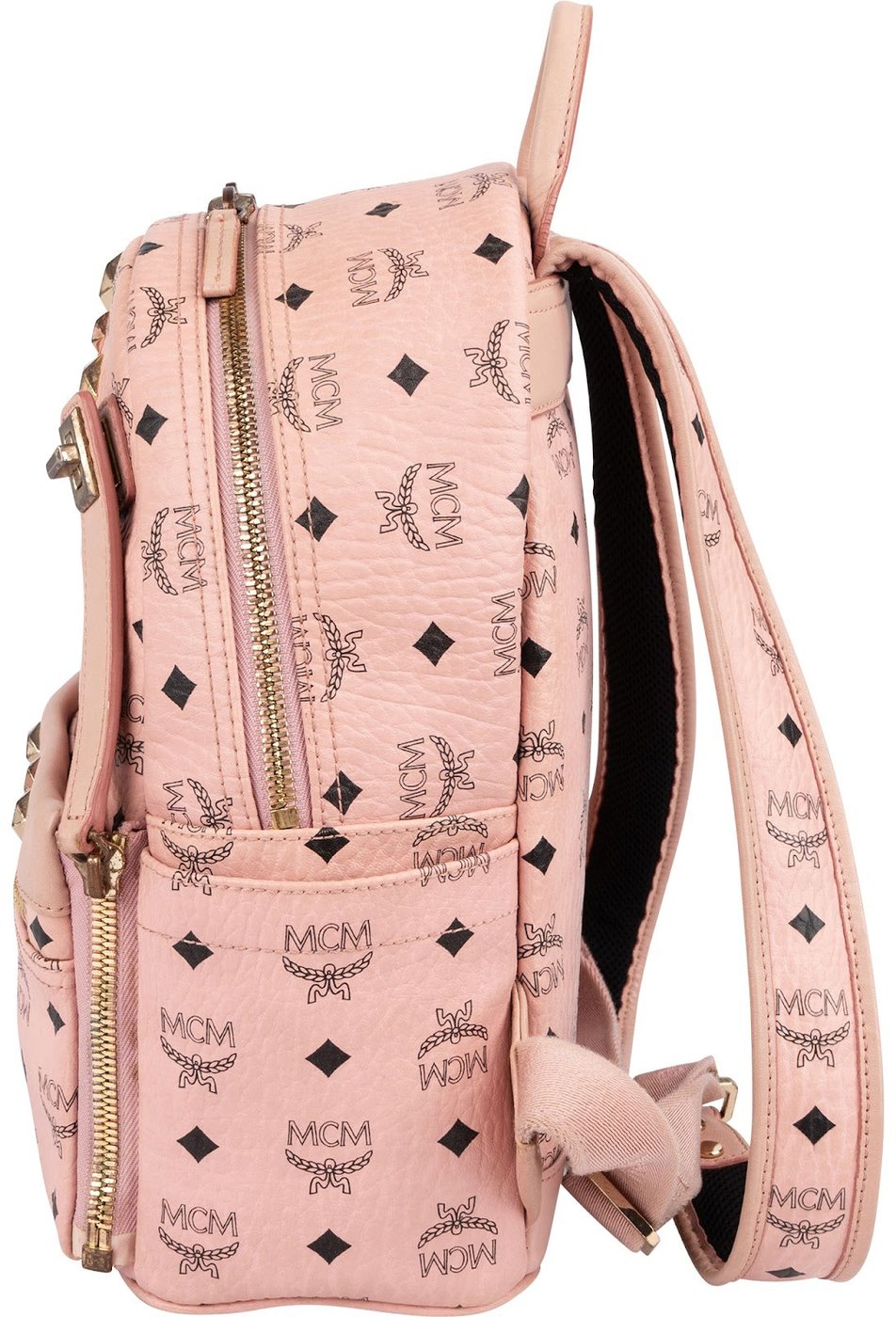 MCM Visetos Monogram Stark Studded 2 in 1 Mini Backpack
