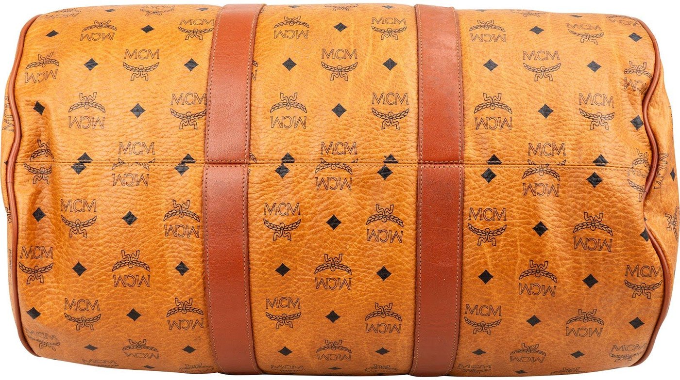 MCM Monogram Visetos Boston 50 Travel Bag