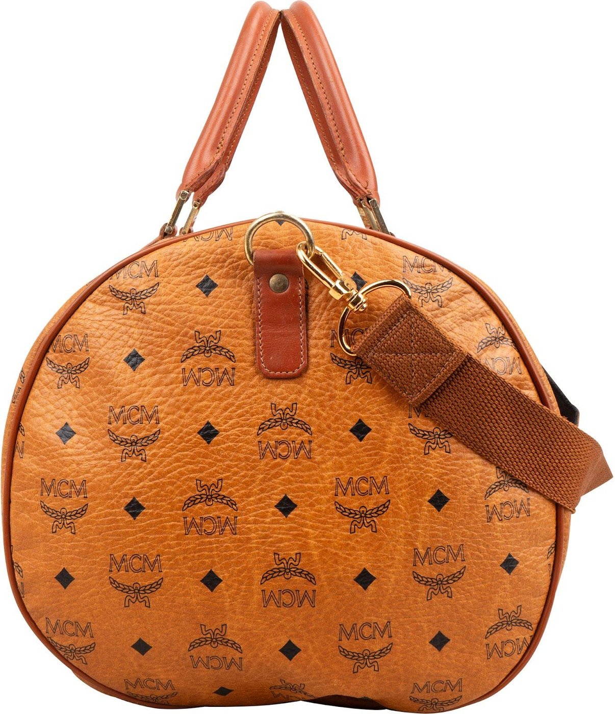 MCM Monogram Visetos Boston 50 Travel Bag