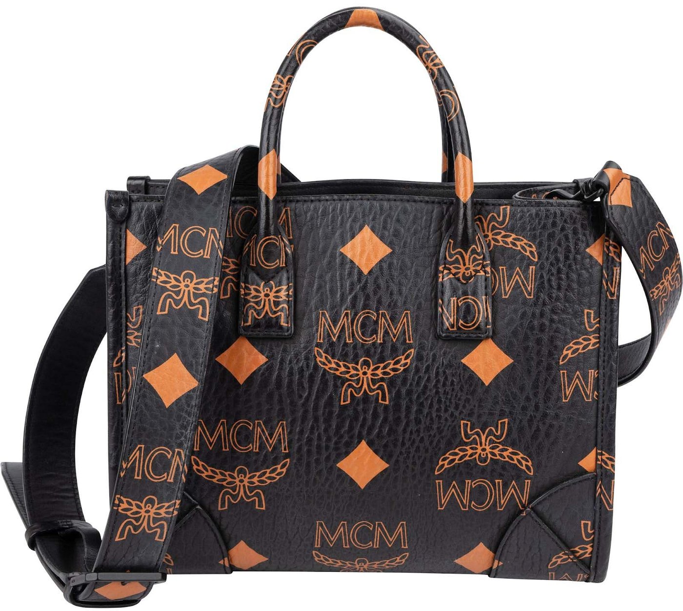 MCM Monogram Aren Mini Tote in Visetos Handbag