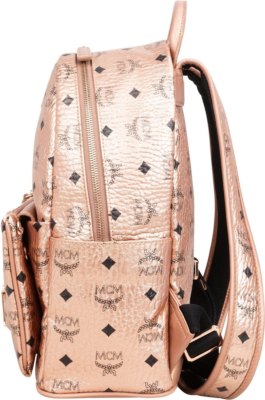 MCM Monogram Metallic Visetos Small Stark 2 in 1 Backpack