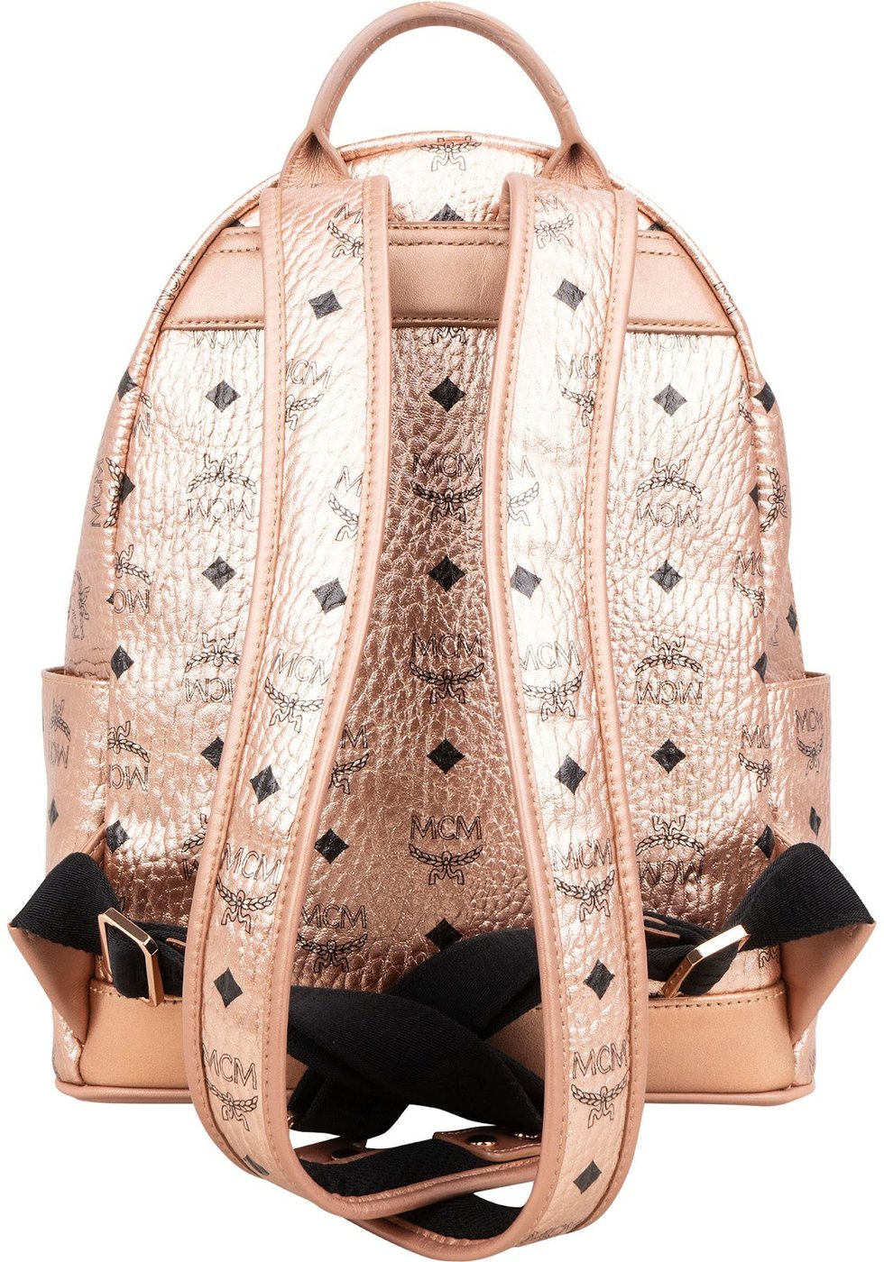 MCM Monogram Metallic Visetos Small Stark 2 in 1 Backpack