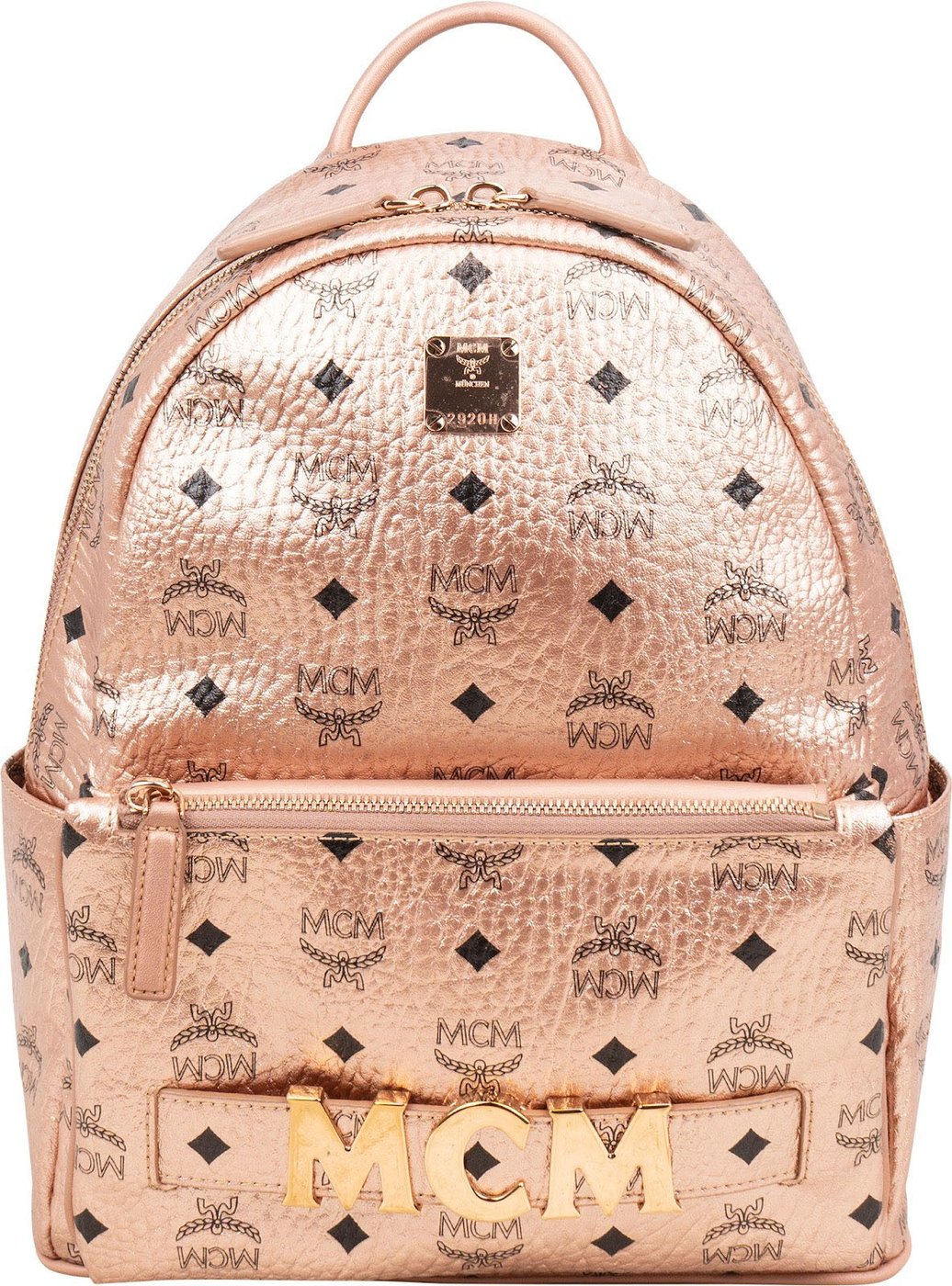 MCM Monogram Metallic Visetos Small Stark 2 in 1 Backpack