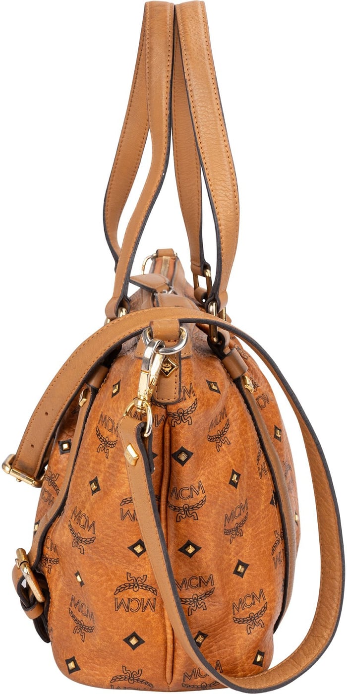 MCM Monogram Visetos Shopper Project Tote Handbag