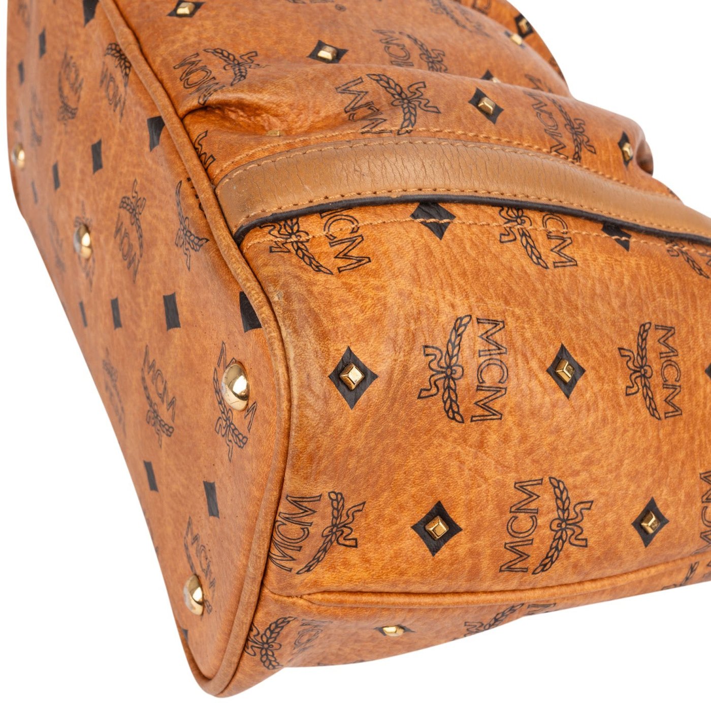 MCM Monogram Visetos Shopper Project Tote Handbag