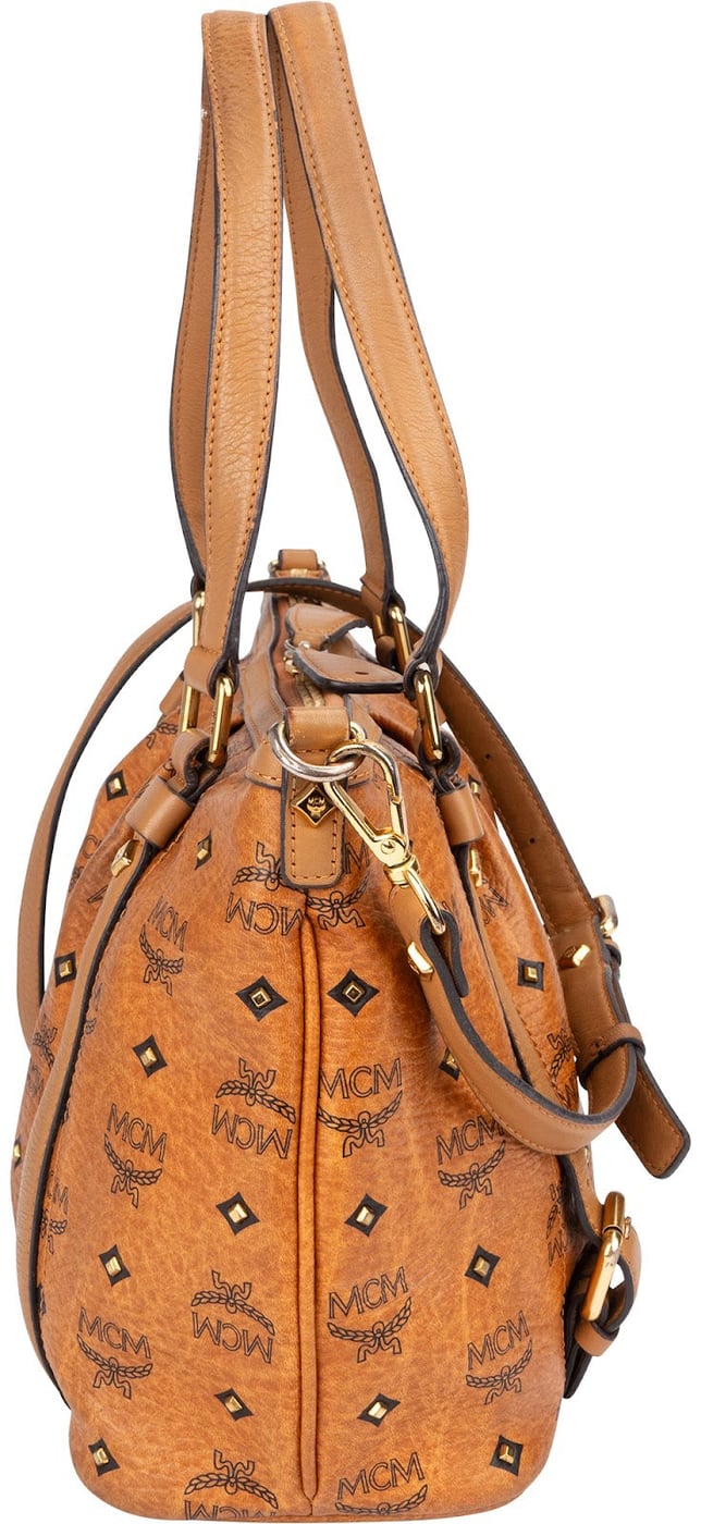 MCM Monogram Visetos Shopper Project Tote Handbag