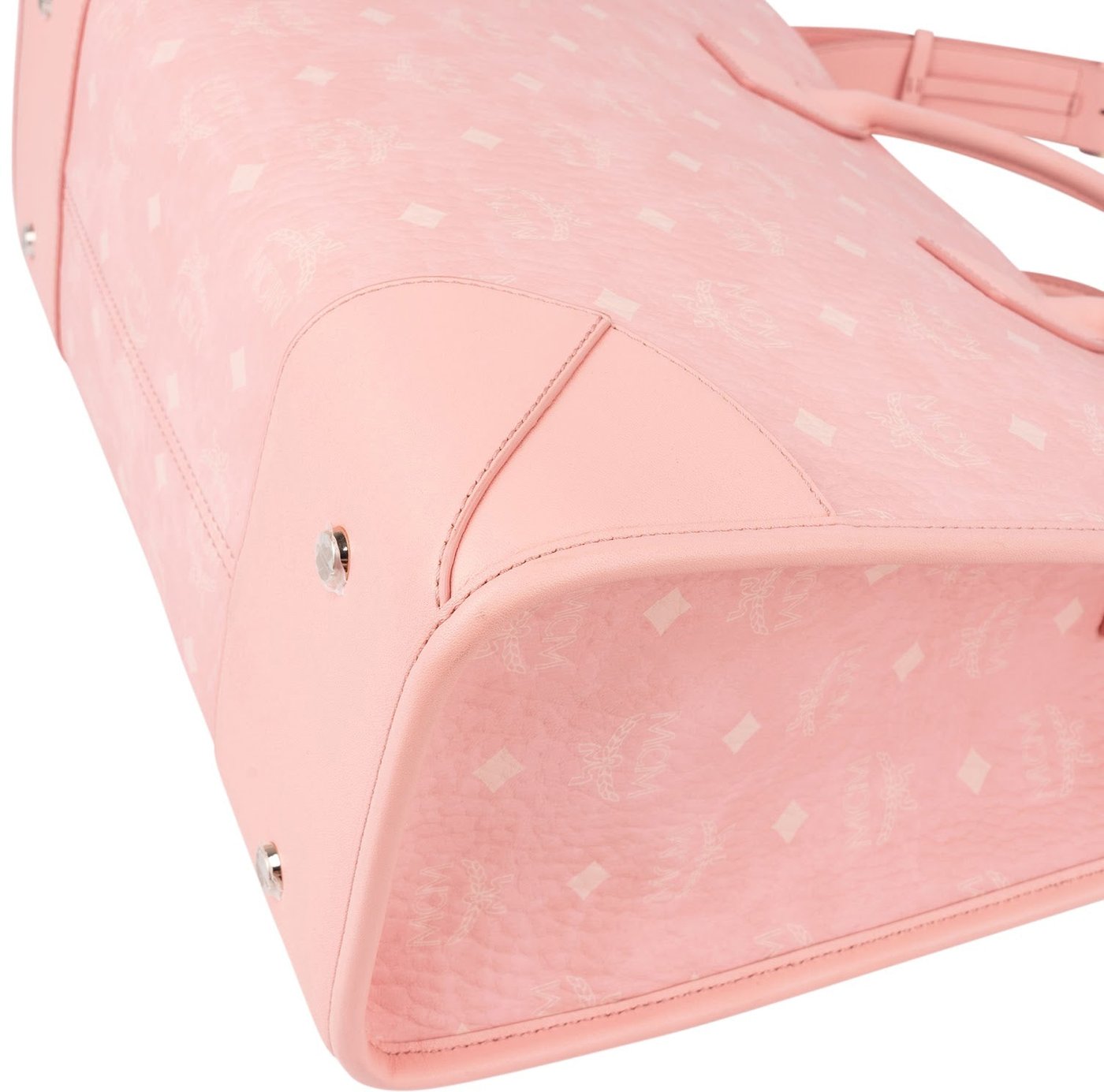 MCM Monogram Visetos Pink Aren Large Tote Handbag