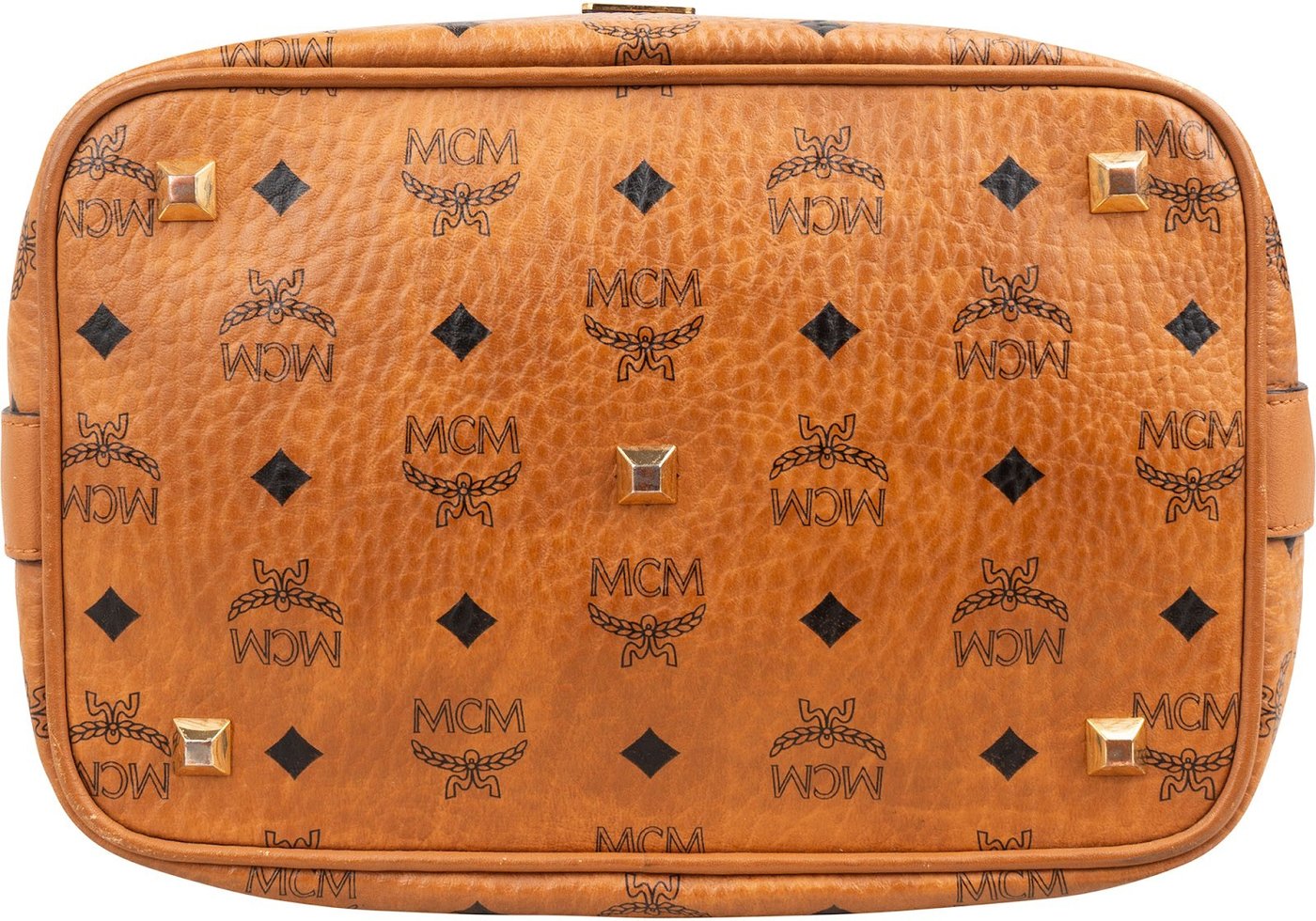 MCM Monogram Visetos Canvas Aren Bucket Drawstring Crossbody Bag
