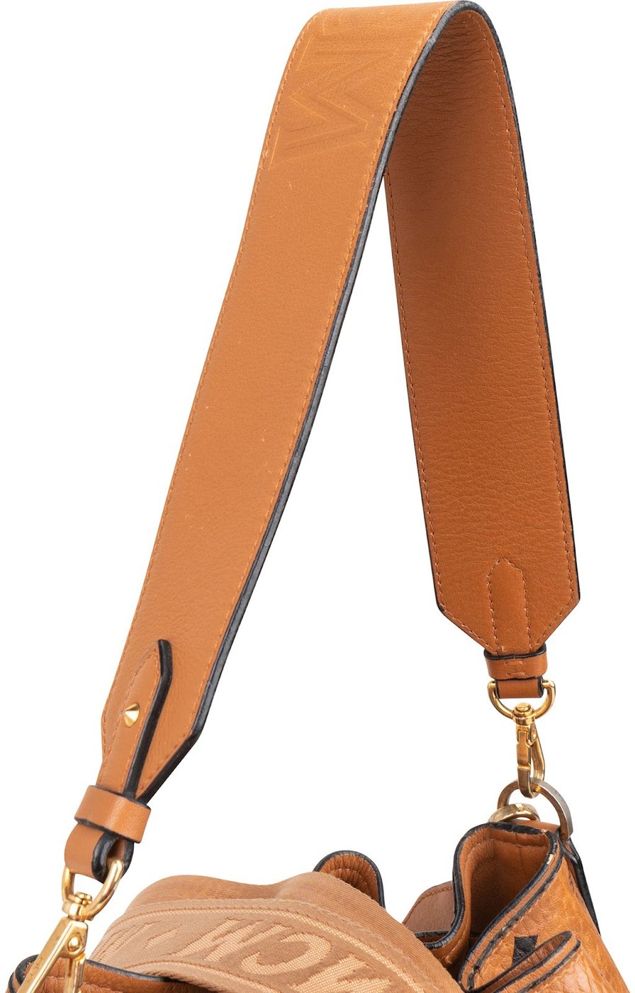 MCM Monogram Visetos Canvas Aren Bucket Drawstring Crossbody Bag