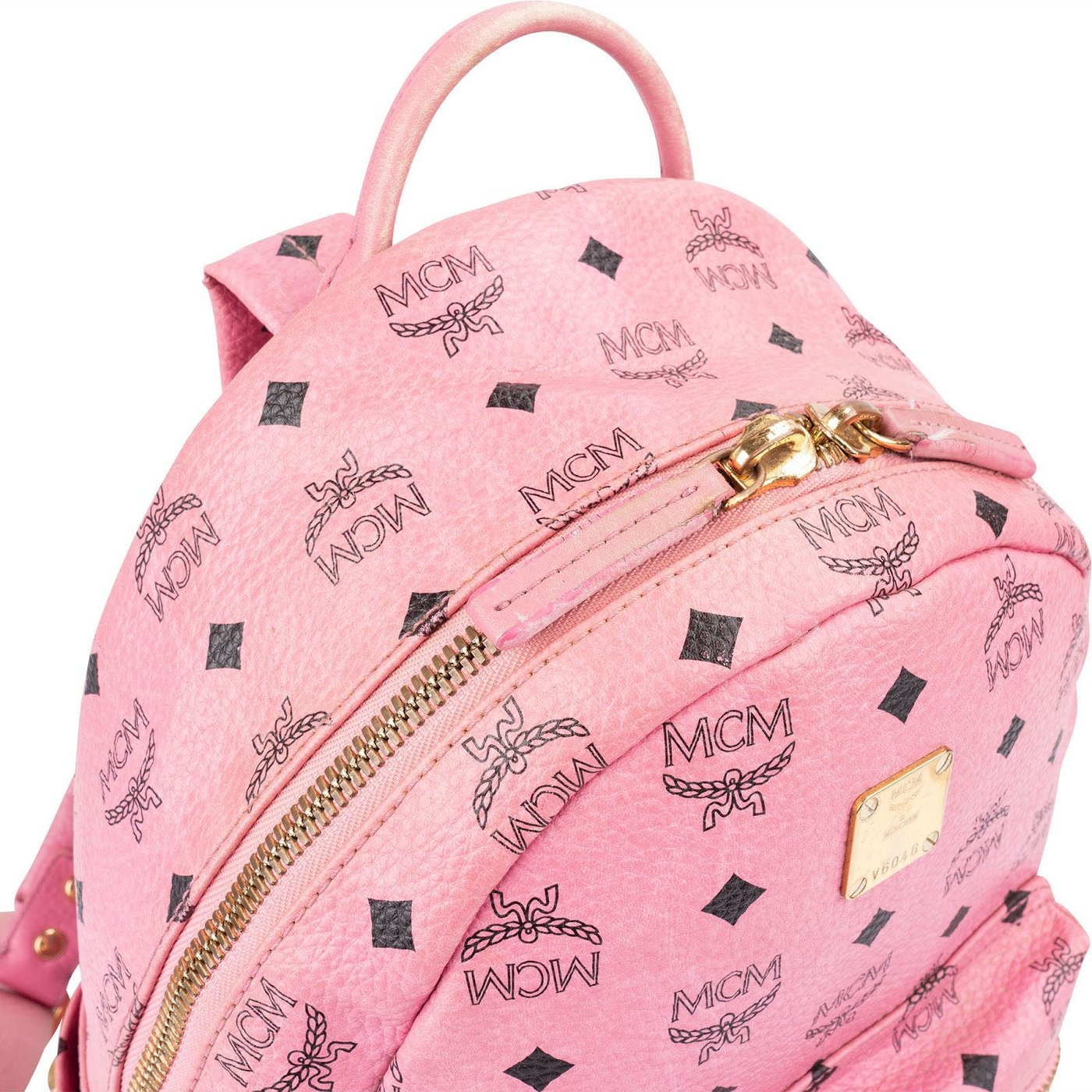 MCM Visetos Monogram Stark Side Studs Mini Backpack