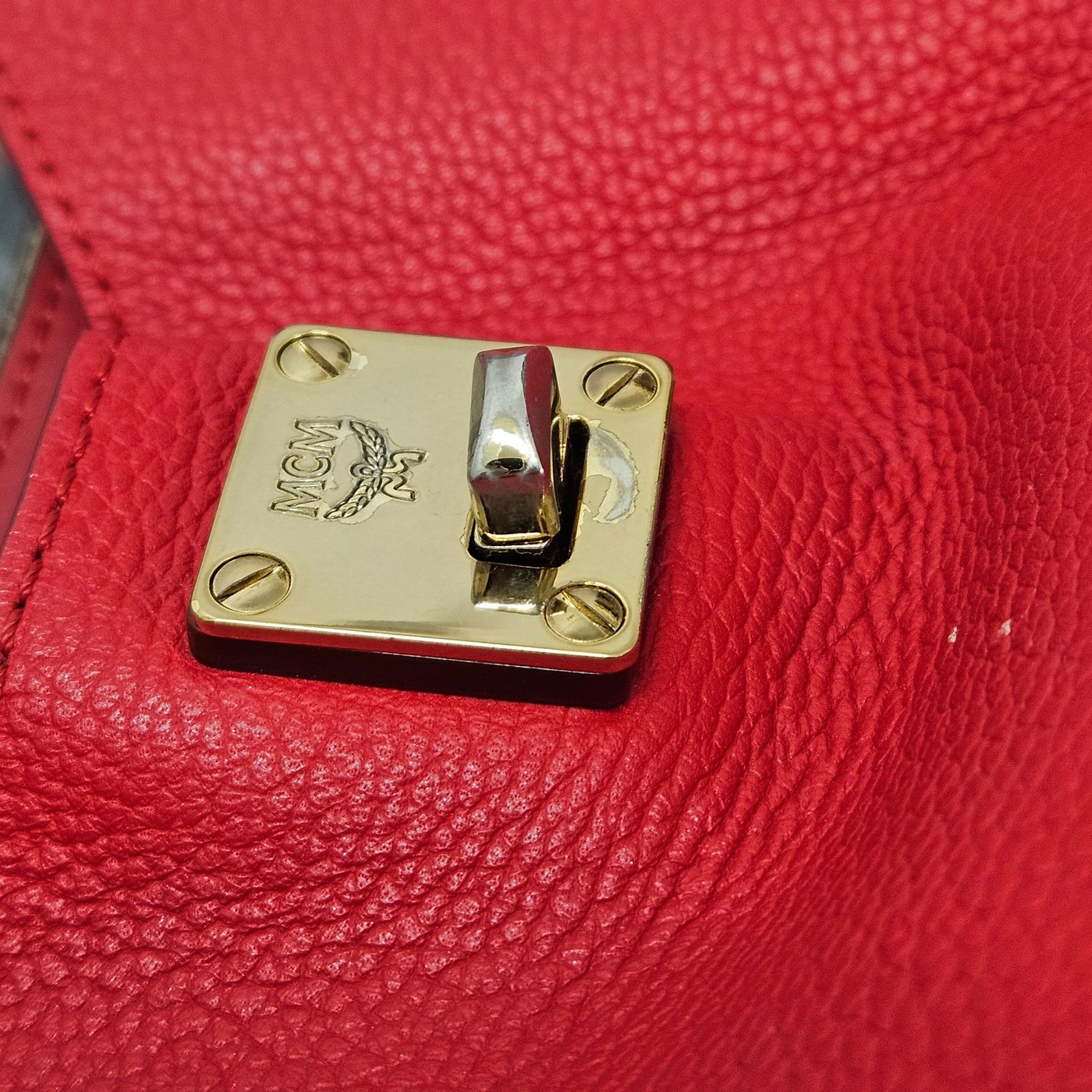 MCM Visetos Pebbled Leather Milla Hobo Shoulder Bag