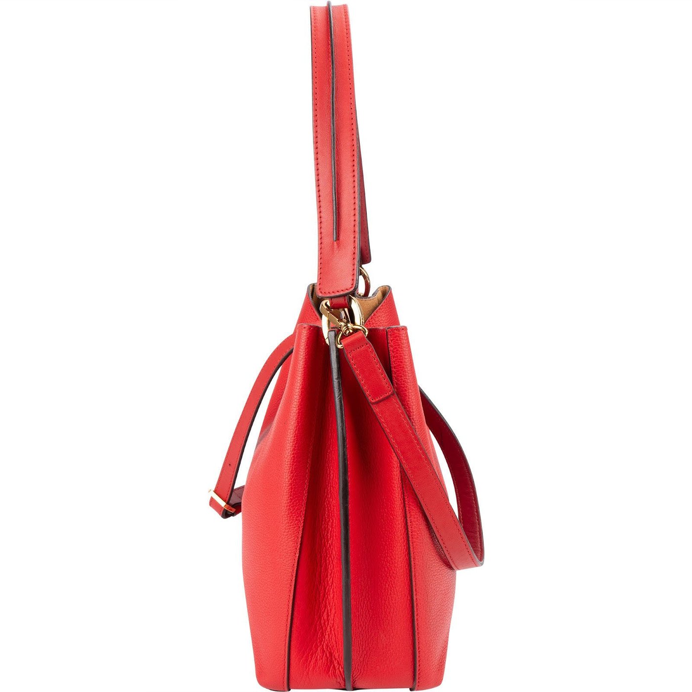 MCM Visetos Pebbled Leather Milla Hobo Shoulder Bag