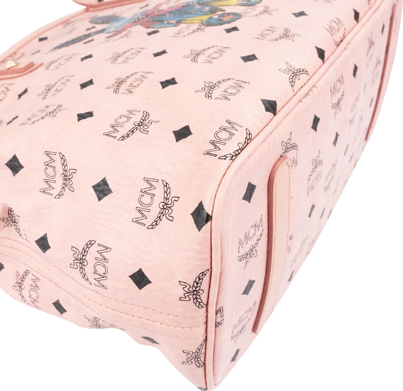 MCM Monogram Visetos Rabbit Reversible Liz Shopper Tote Bag